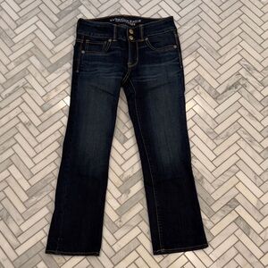 American Eagle Outfitters Women's Indigo Boot Cut Cropped Jeans
